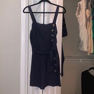 NWT Navy dress with buttons and front tie size M